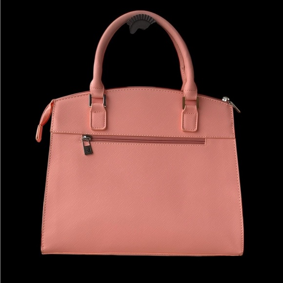 Karla Hanson Grace Satchel Bag Coral Silver Hardware Removable Crossbody Strap - Picture 6 of 16